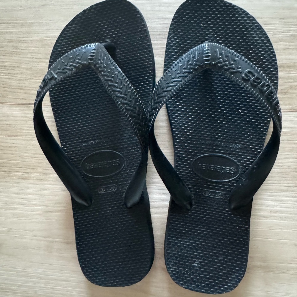 Havaianas Black Flip Flops